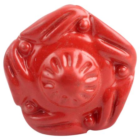 Red Flower Metal Knobs 